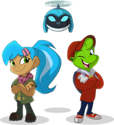 ClearMath Elementary characters, Zoe and Zorbit