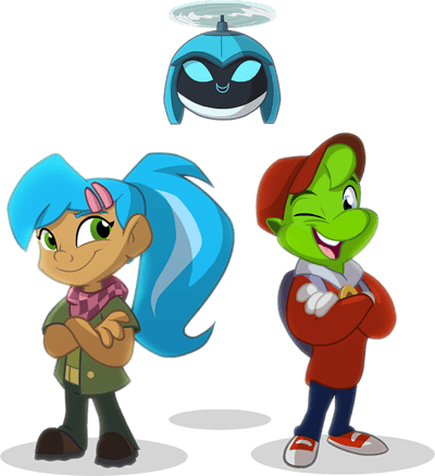 ClearMath Elementary characters, Zoe and Zorbit ClearMath Elementary characters, Zoe and Zorbit