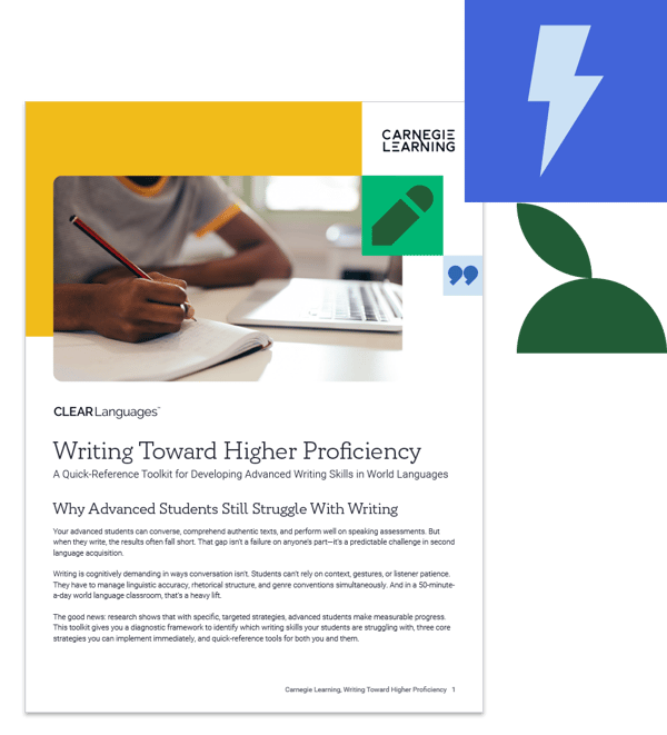 A digital toolkit and writing resource for world languages by Carnegie Learning